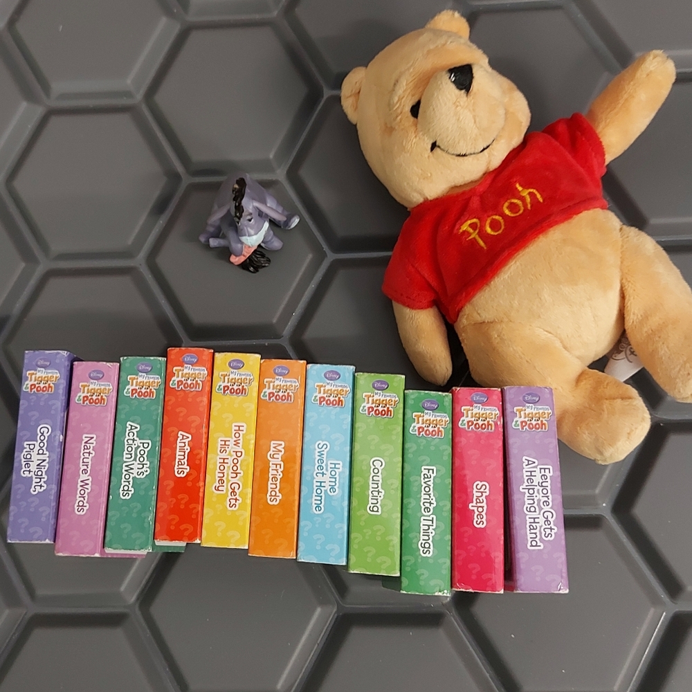 **3 Listings $30**                Pooh Plush Toy with Storybook Collection